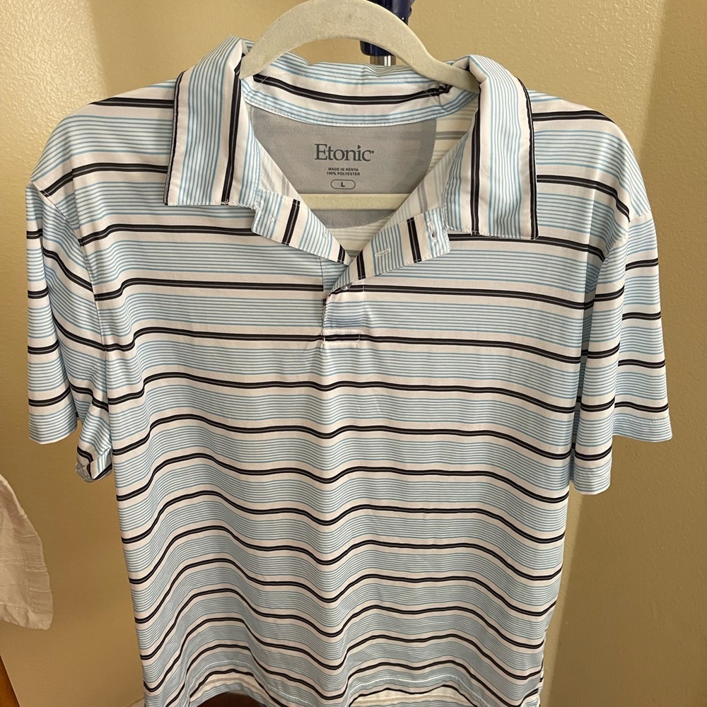 Etonic - breathable striped golf polo